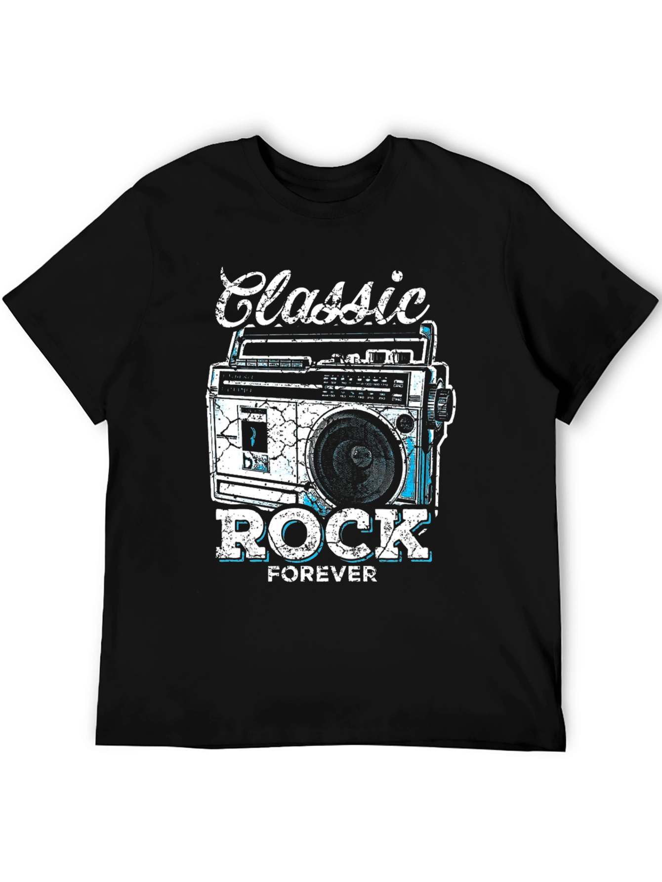 Classic Rock Forever Tee - Retro Boombox Graphic