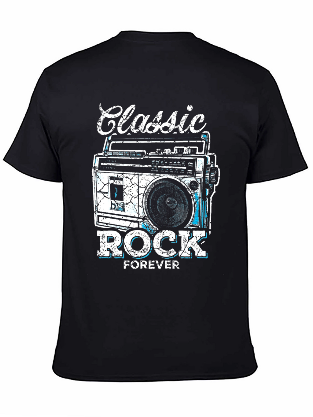 Classic Rock Forever Tee - Retro Boombox Graphic