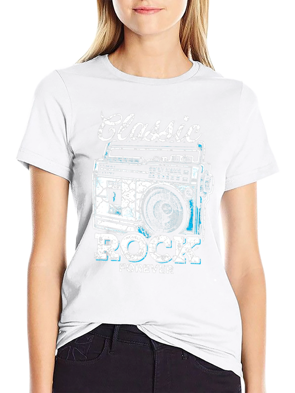 Classic Rock Forever Tee - Retro Boombox Graphic