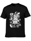 Cartoon Phone Graphic Black T-Shirt