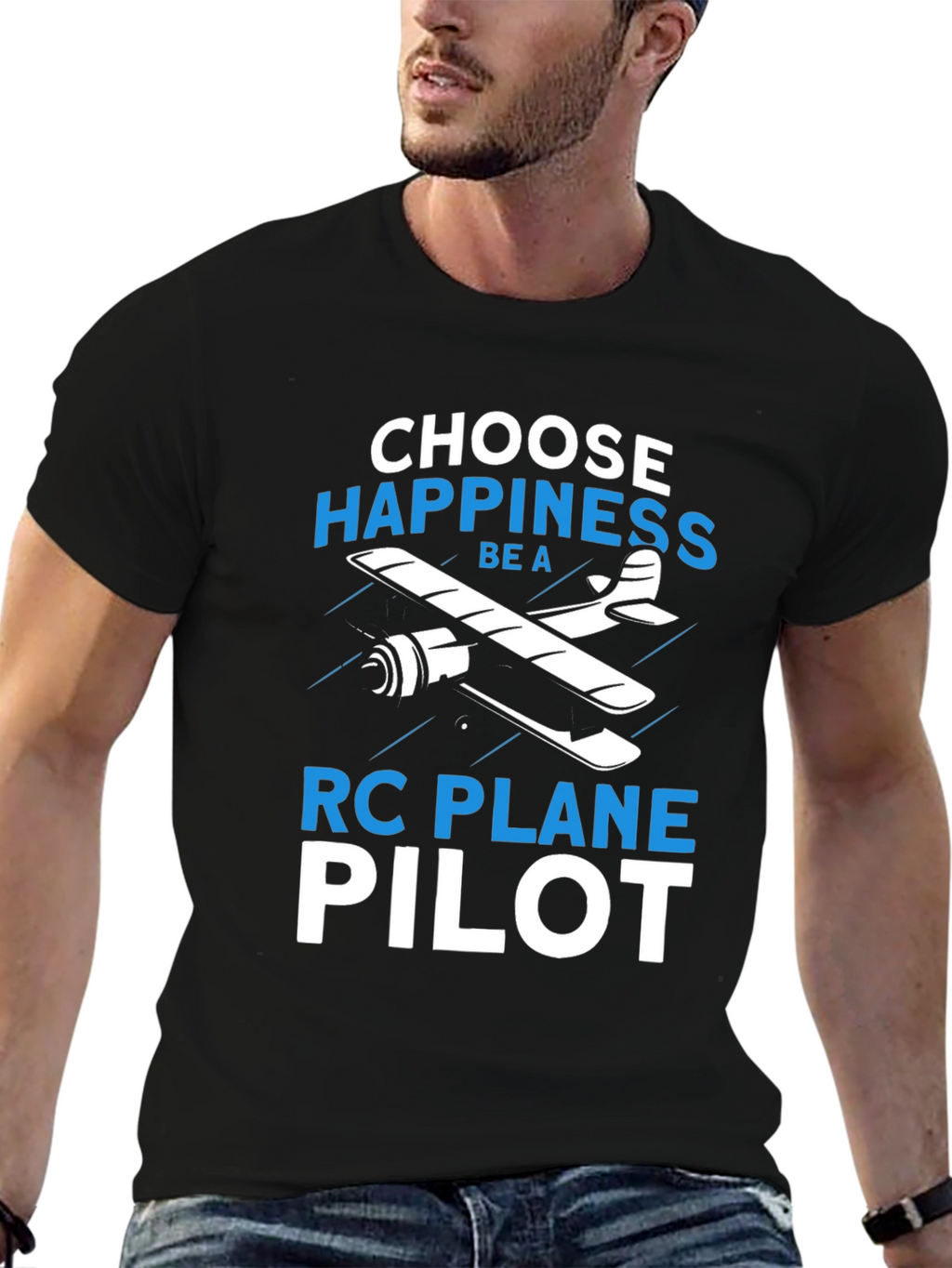 RC Plane Pilot Graphic Tee - Choose Happiness!