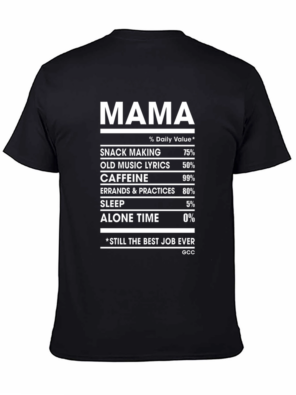 Mama Nutrition Facts T-Shirt - Mothers Day Gift