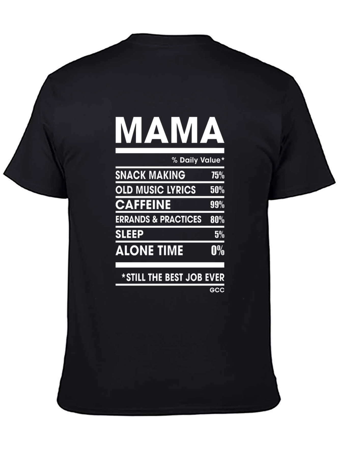 Mama Nutrition Facts T-Shirt - Mothers Day Gift