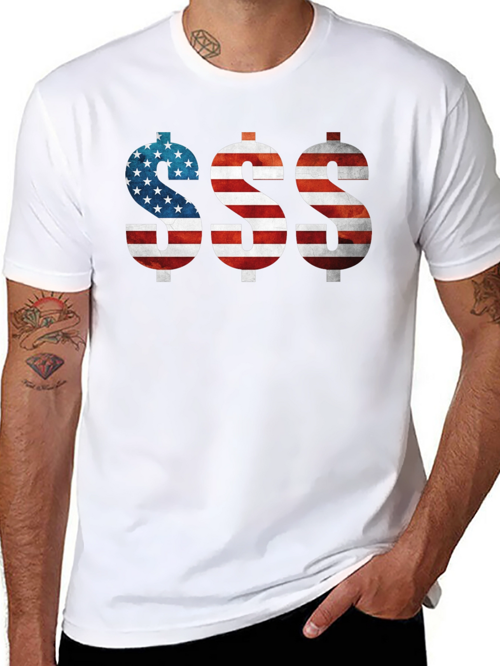 American Flag Dollar Sign T-Shirt - Patriotic Pride