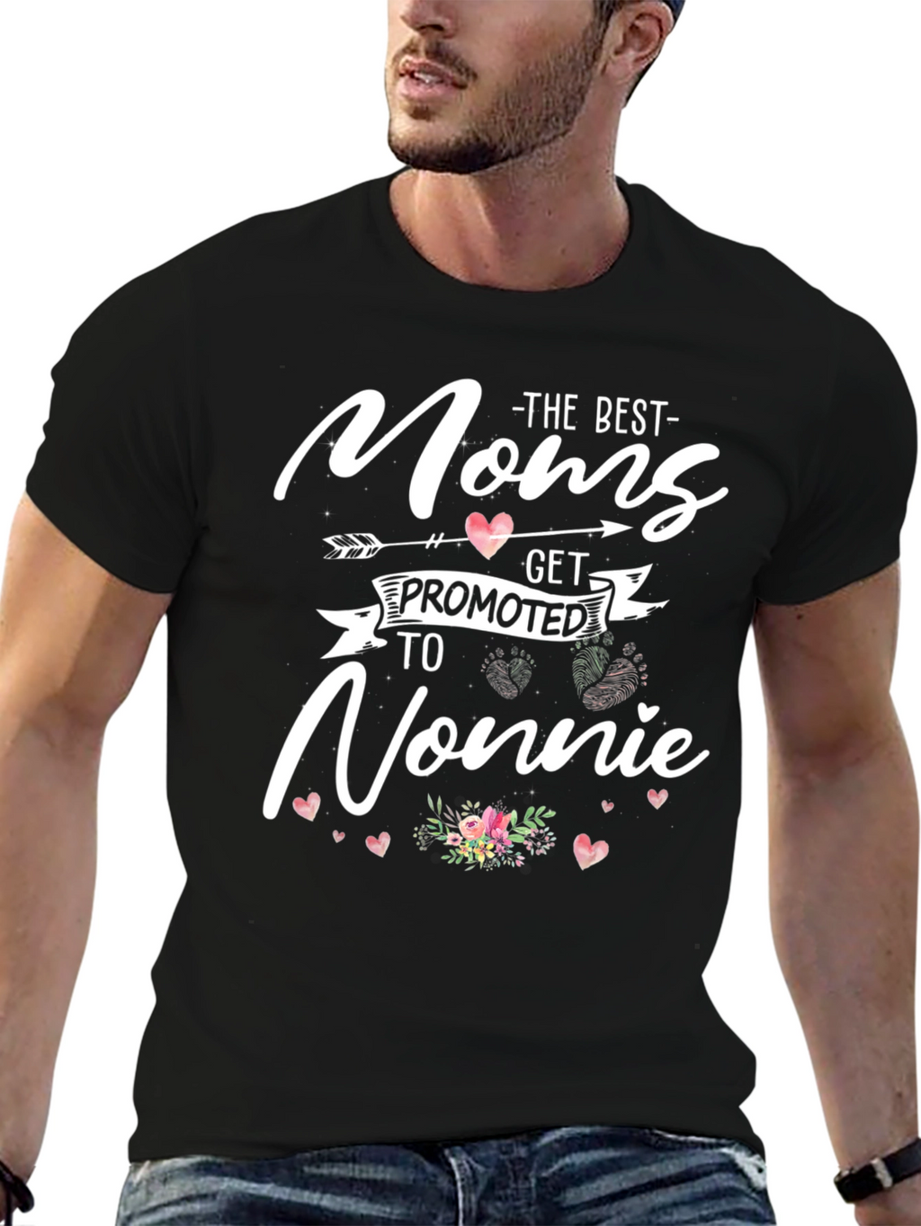 Moms Get Promoted to Nonnie Graphic T-Shirt