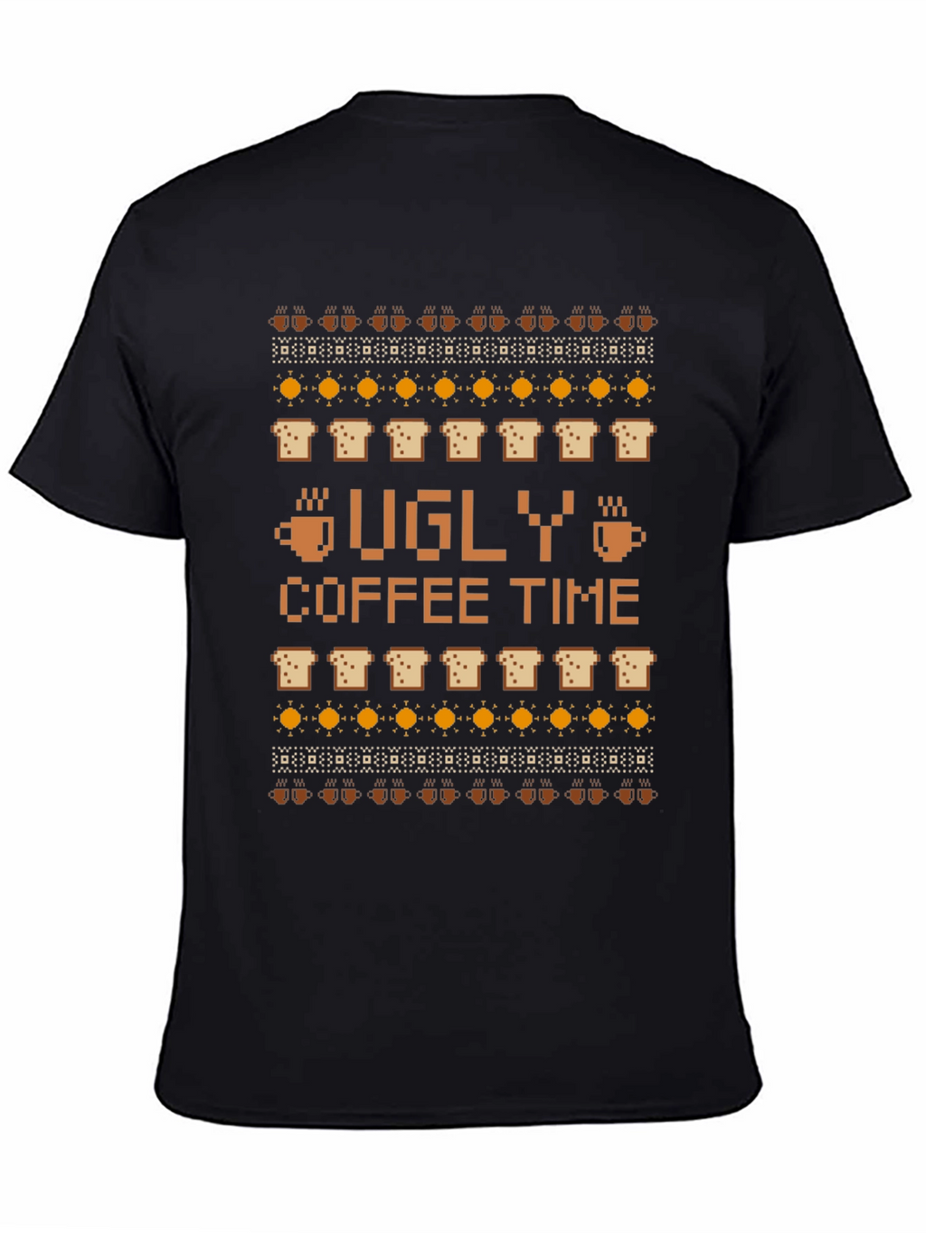 Ugly Coffee Time Pixel Art T-Shirt