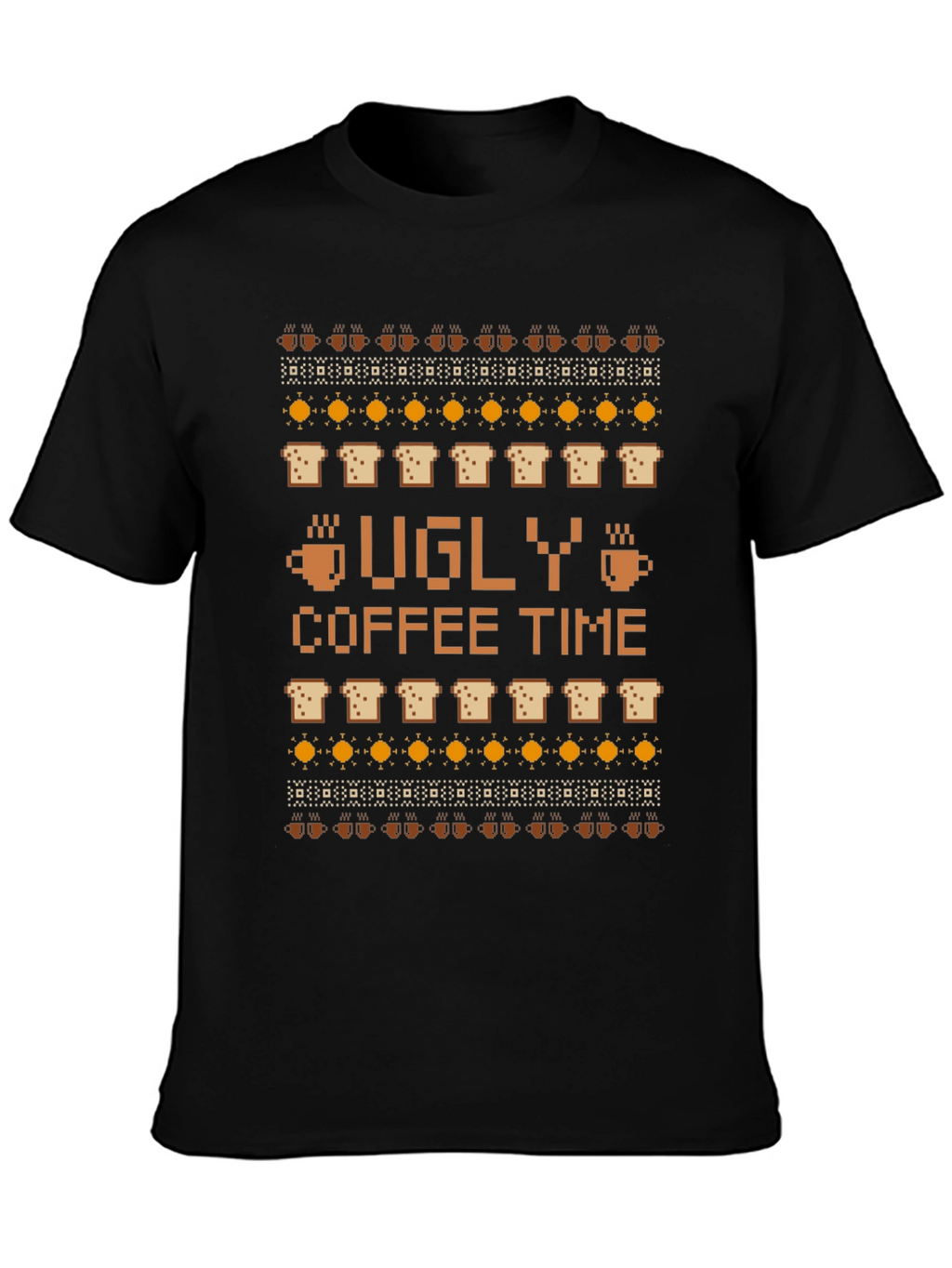 Ugly Coffee Time Pixel Art T-Shirt