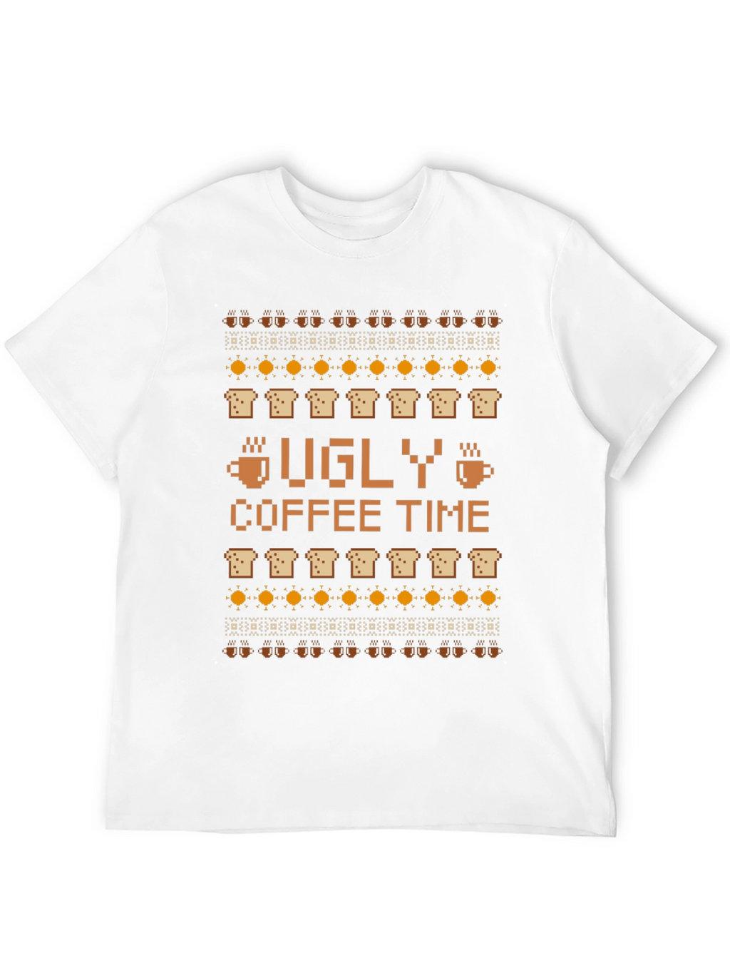 Ugly Coffee Time Pixel Art T-Shirt