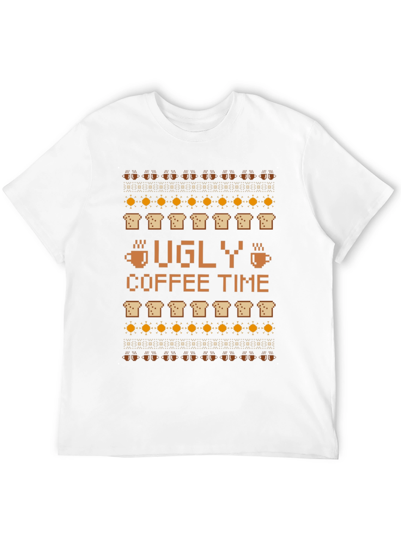 Ugly Coffee Time Pixel Art T-Shirt