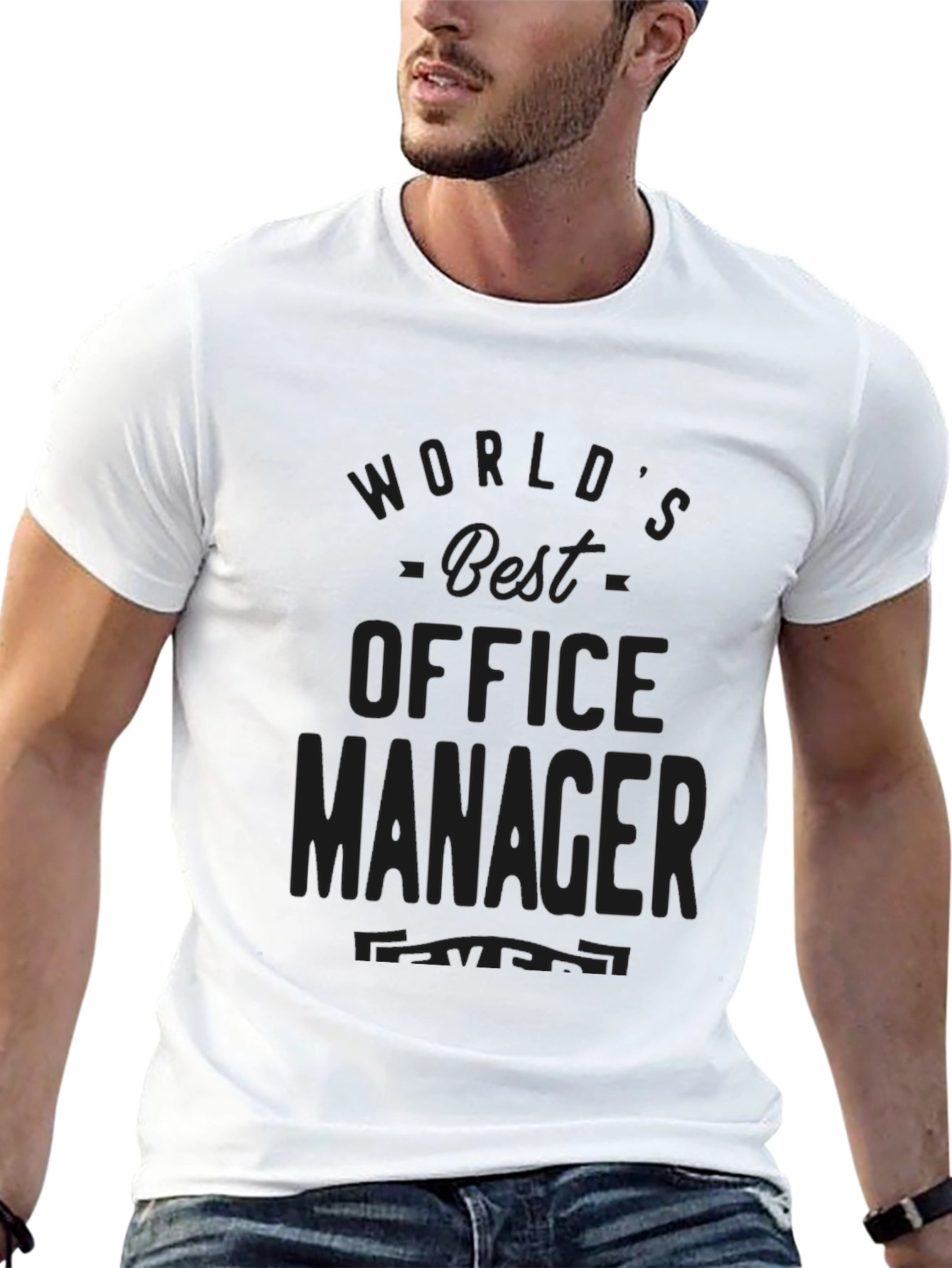 Worlds Best Office Manager Black T-Shirt