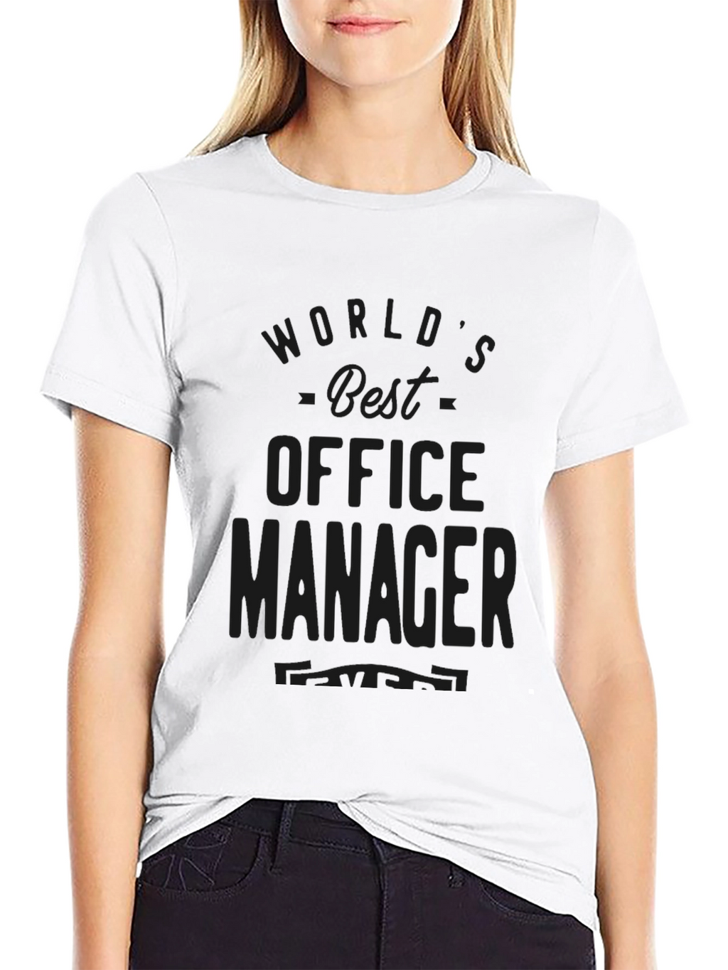 Worlds Best Office Manager Black T-Shirt