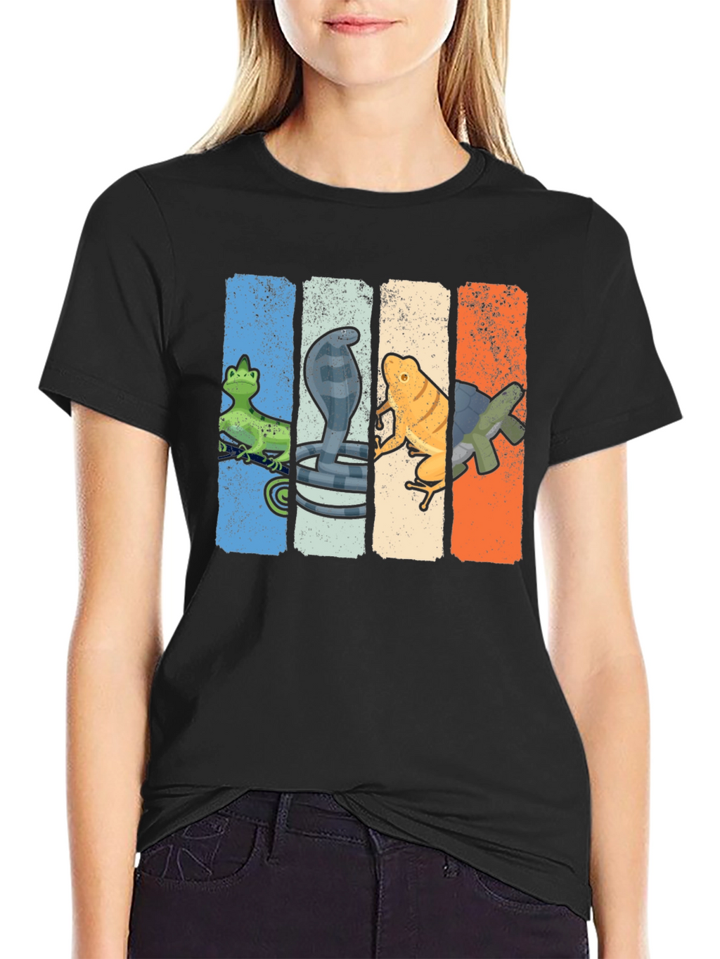 Retro Snake and Frog T-Shirt