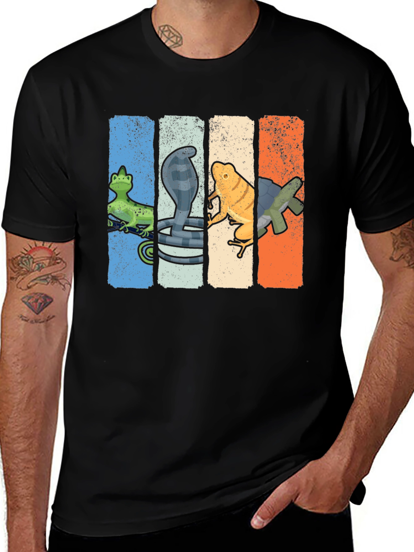 Retro Snake and Frog T-Shirt