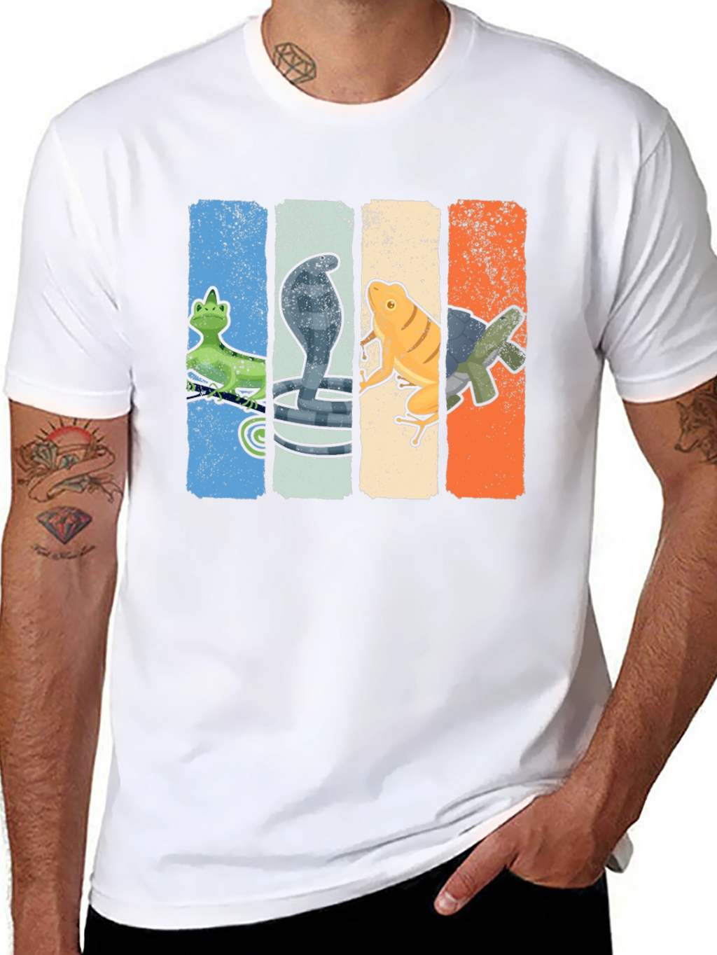 Retro Snake and Frog T-Shirt