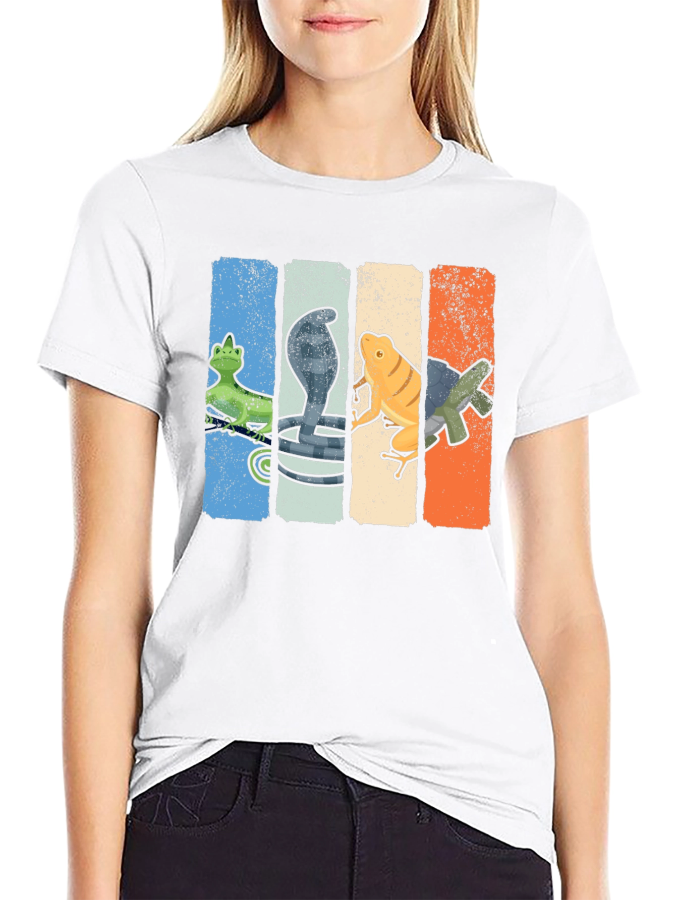 Retro Snake and Frog T-Shirt