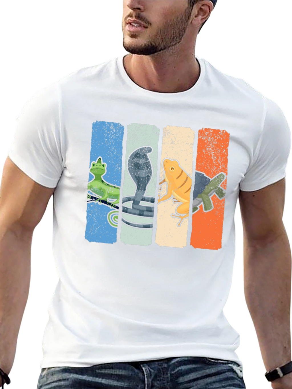 Retro Snake and Frog T-Shirt