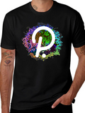 Polkadot T-Shirt - Abstract Design - Black Tee