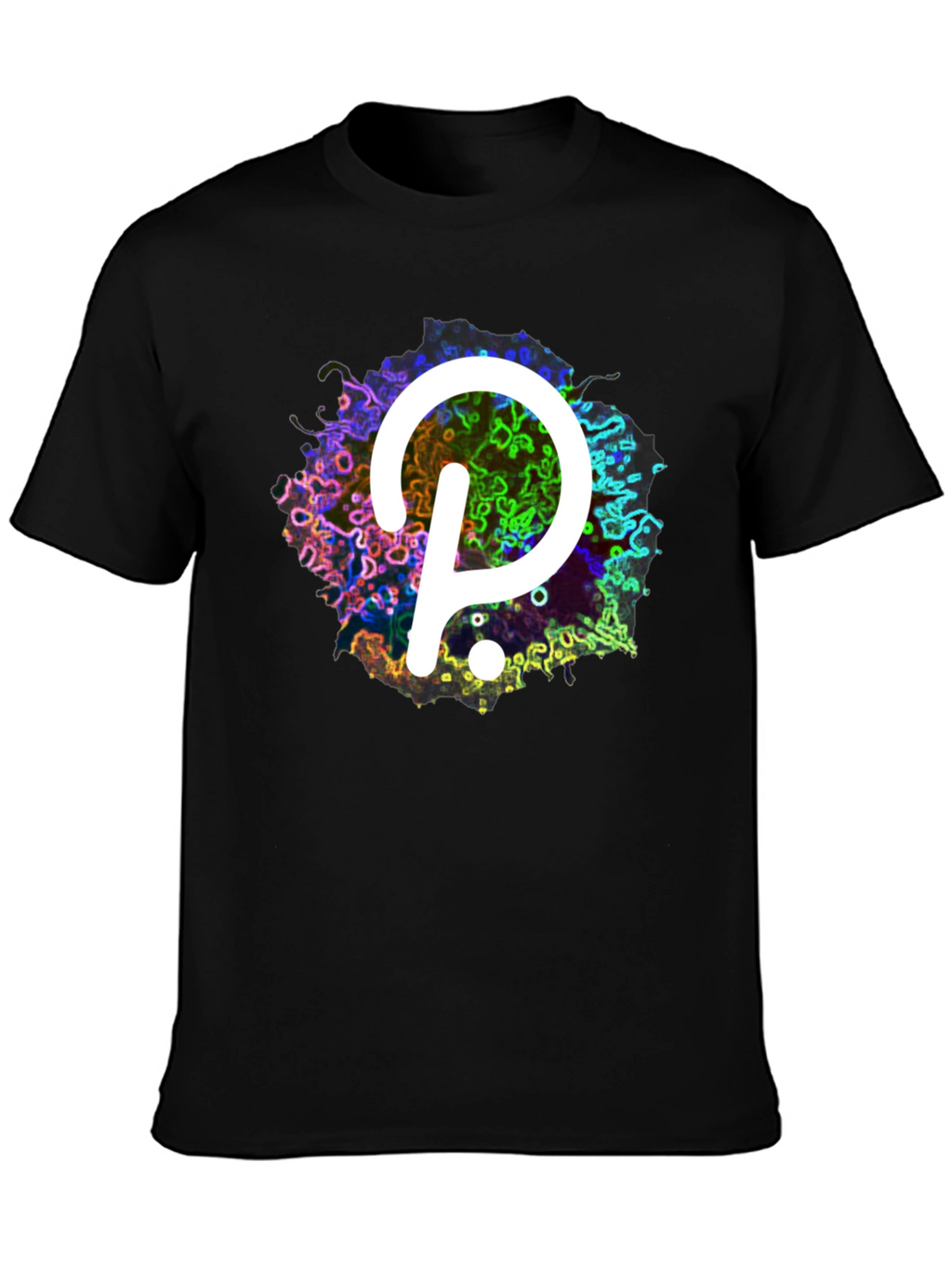 Polkadot T-Shirt - Abstract Design - Black Tee