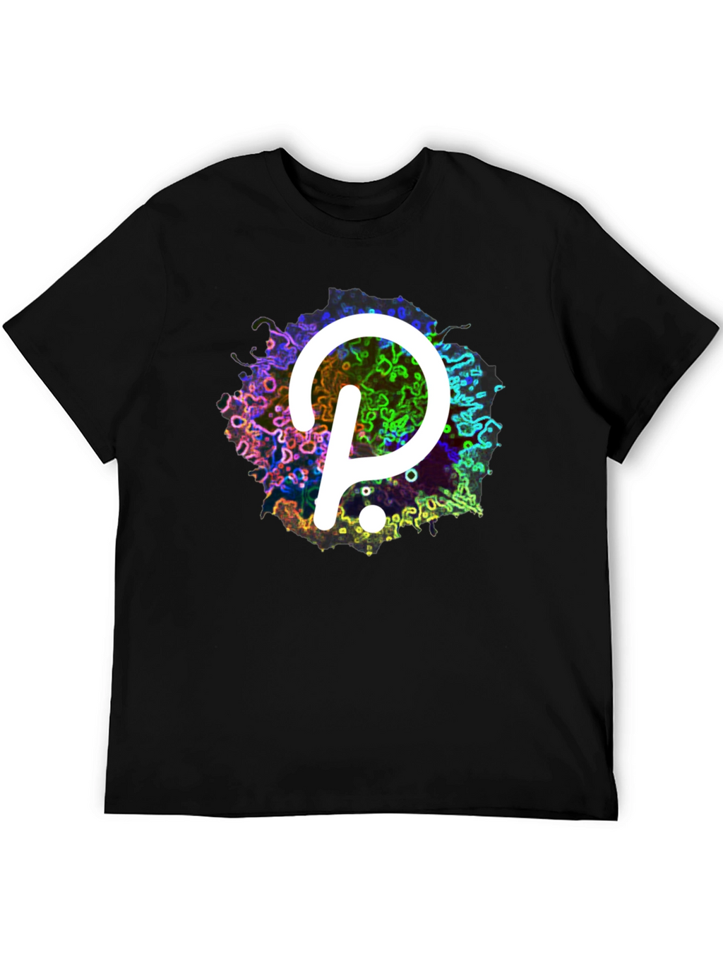 Polkadot T-Shirt - Abstract Design - Black Tee