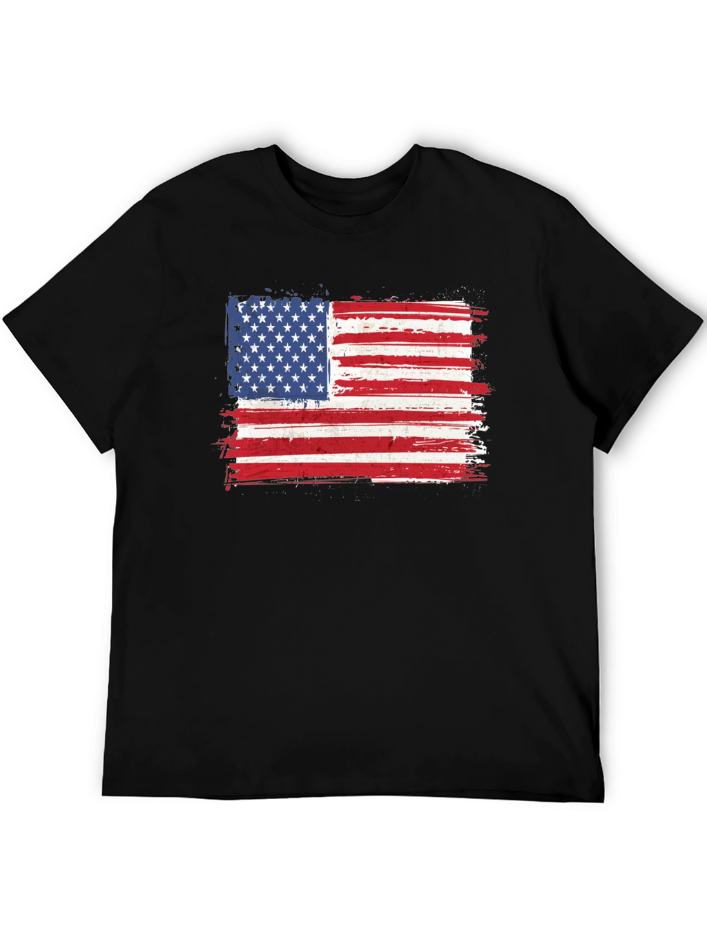 American Flag Graphic Tee - Distressed Patriotic Shirt