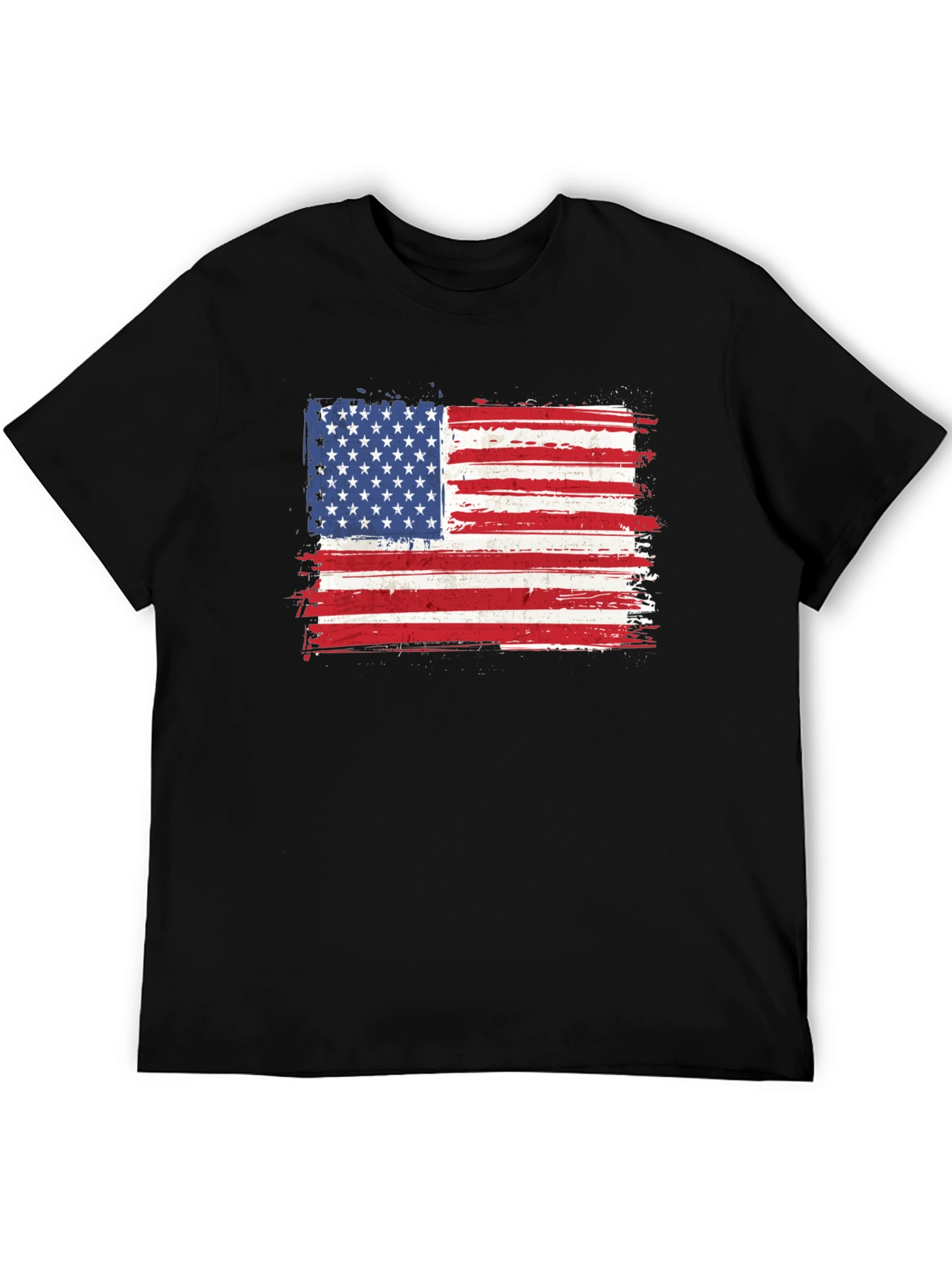American Flag Graphic Tee - Distressed Patriotic Shirt
