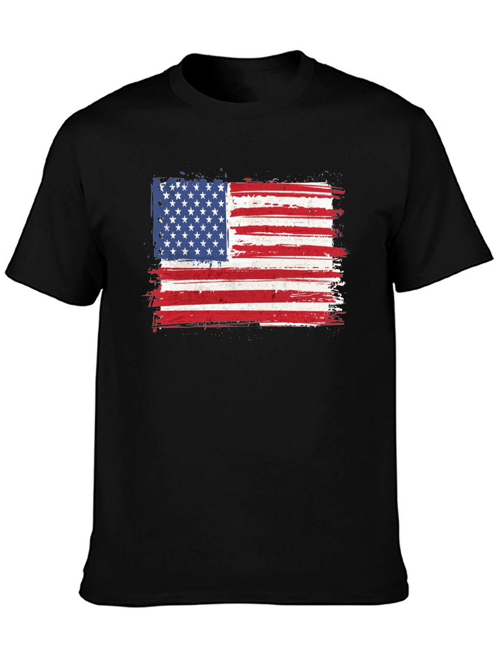American Flag Graphic Tee - Distressed Patriotic Shirt