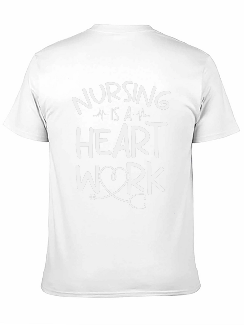 Nursing is a Heart Work Black T-Shirt
