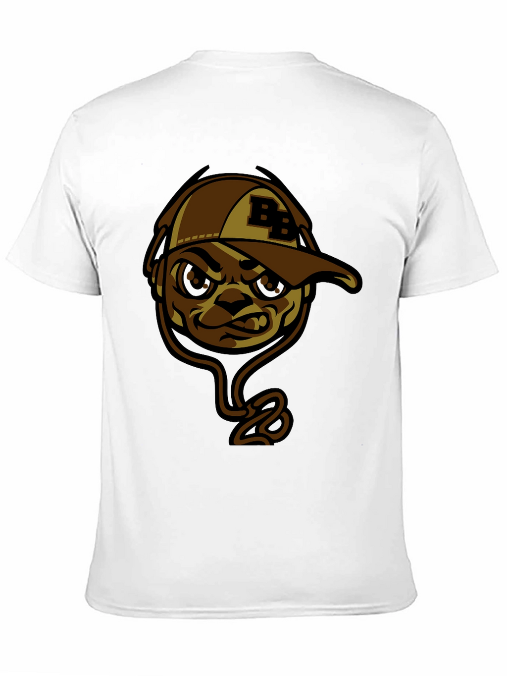 Cool BB Cap Cartoon Graphic Black T-Shirt