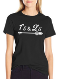 1s & 2s Turntable Black Graphic T-Shirt