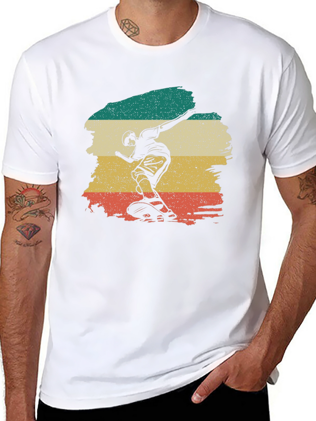 Retro Skateboarder Graphic Tee - Classic Style