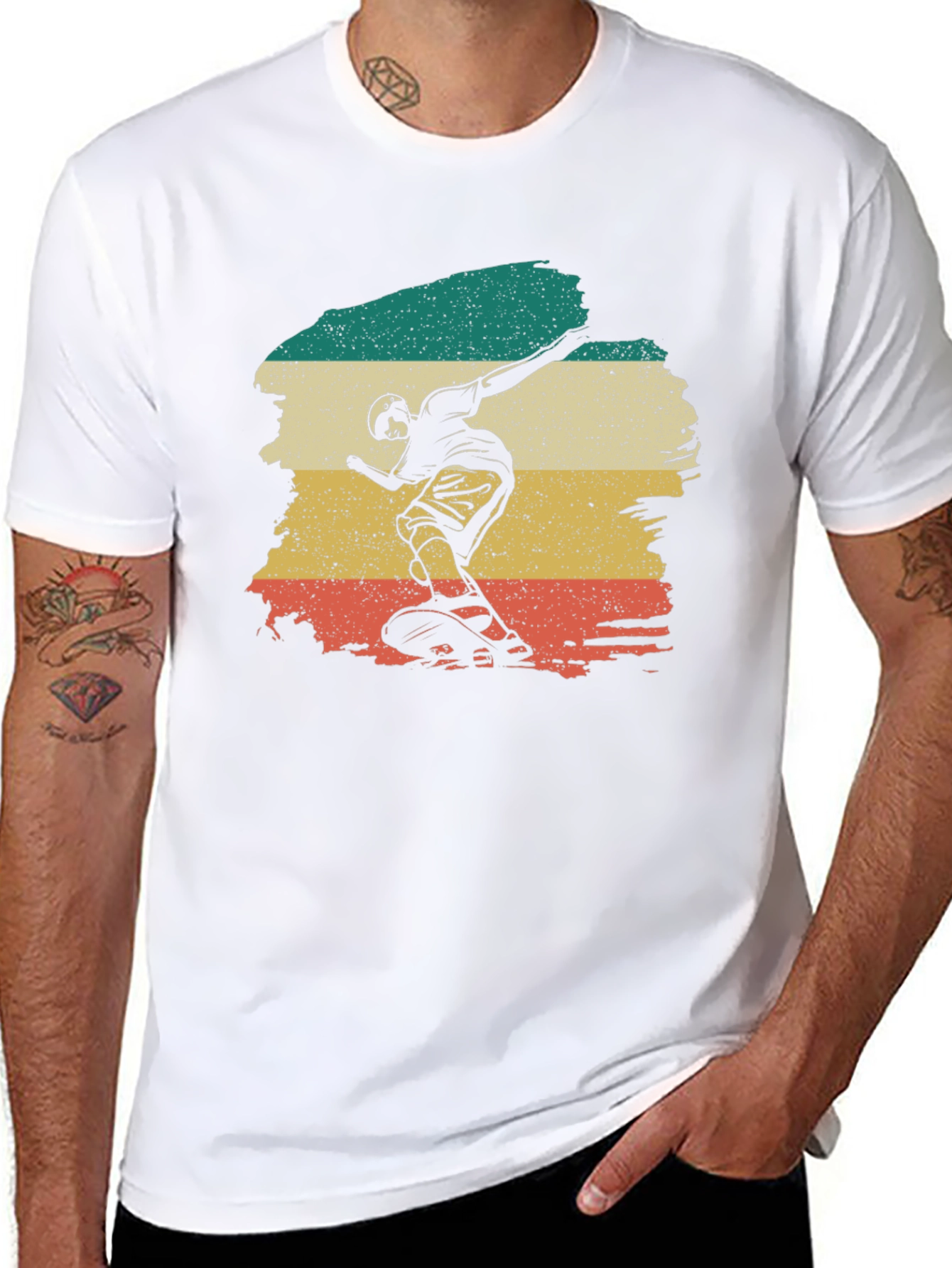 Retro Skateboarder Graphic Tee - Classic Style