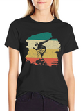 Retro Skateboarder Graphic Tee - Classic Style