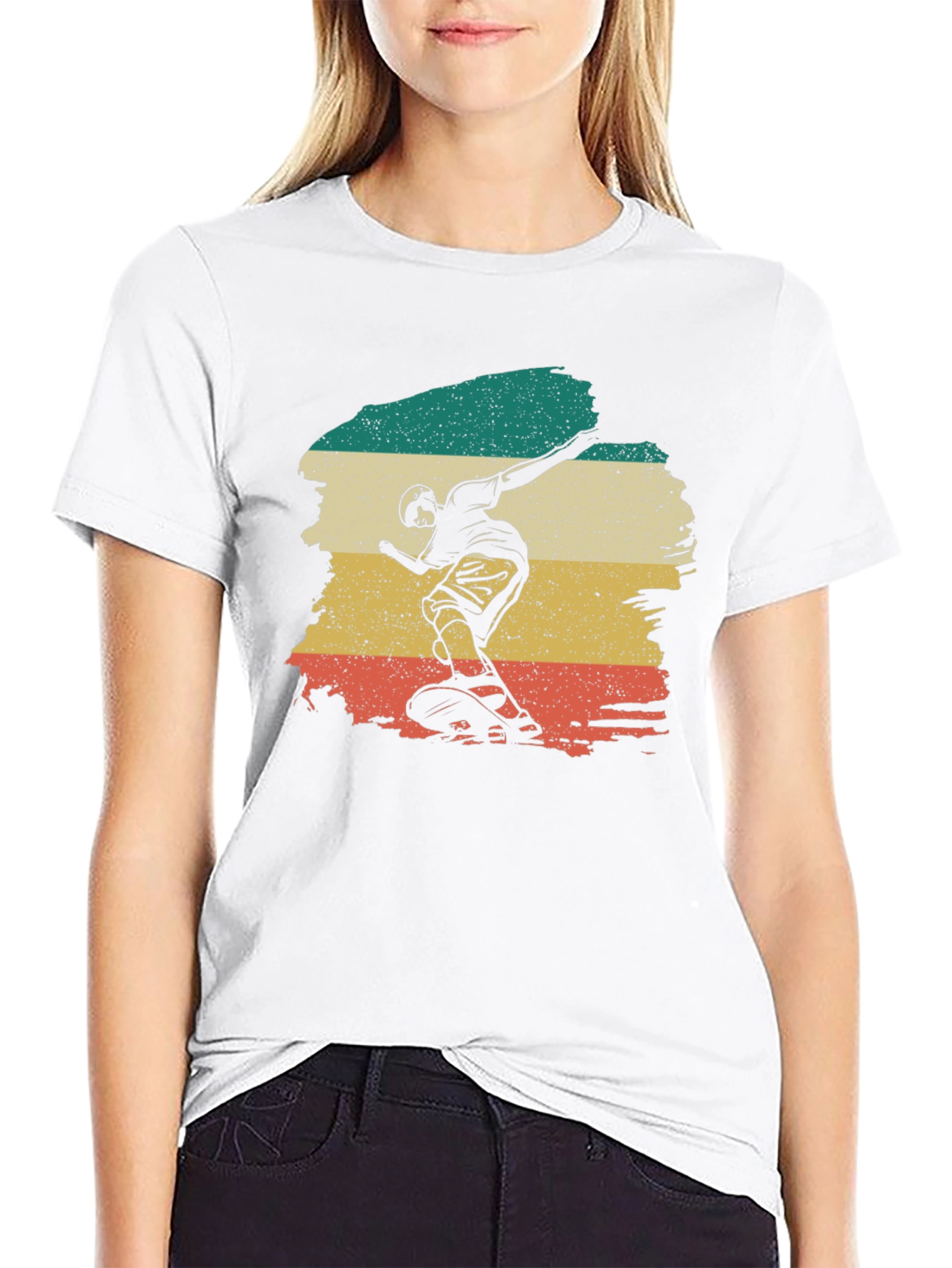Retro Skateboarder Graphic Tee - Classic Style