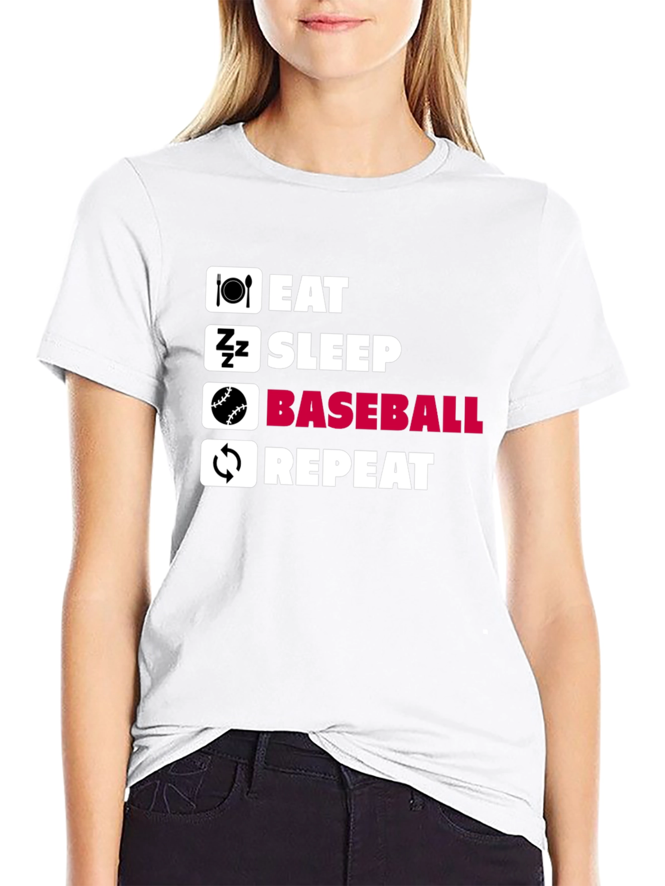 Eat Sleep Baseball Repeat T-Shirt