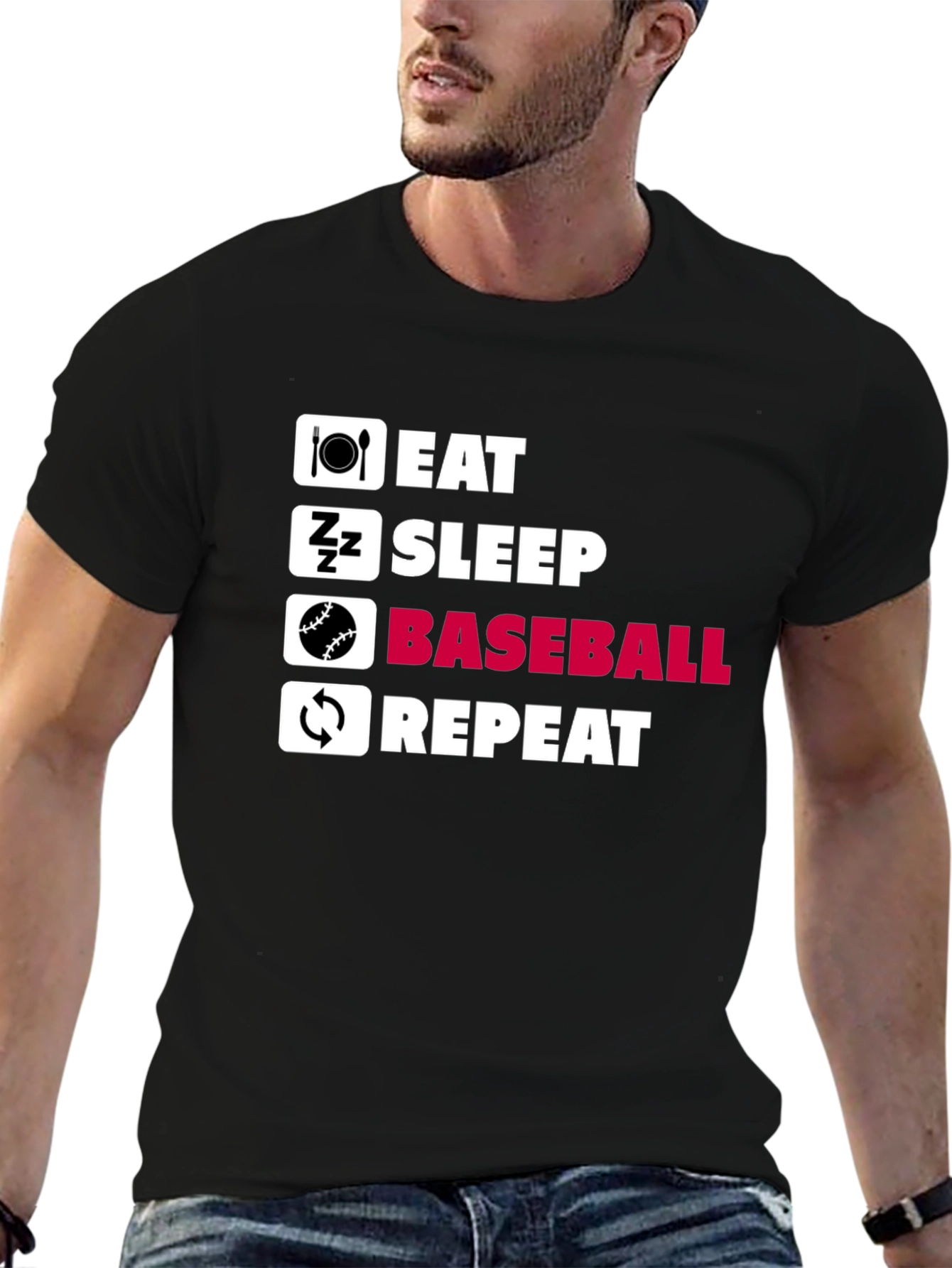 Eat Sleep Baseball Repeat T-Shirt