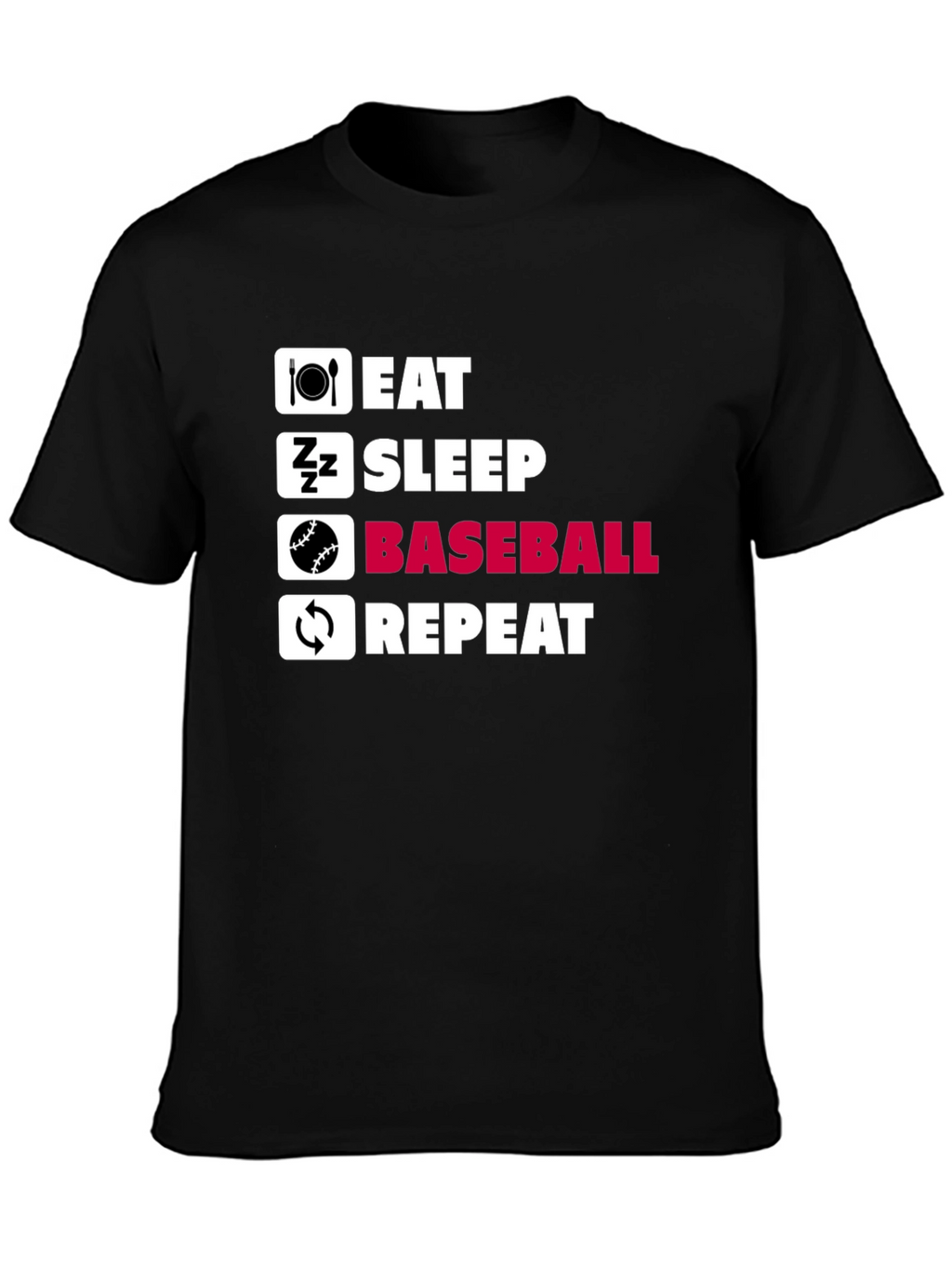 Eat Sleep Baseball Repeat T-Shirt