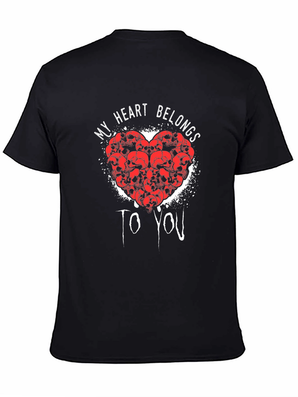 My Heart Belongs To You Skull Heart Graphic Tee