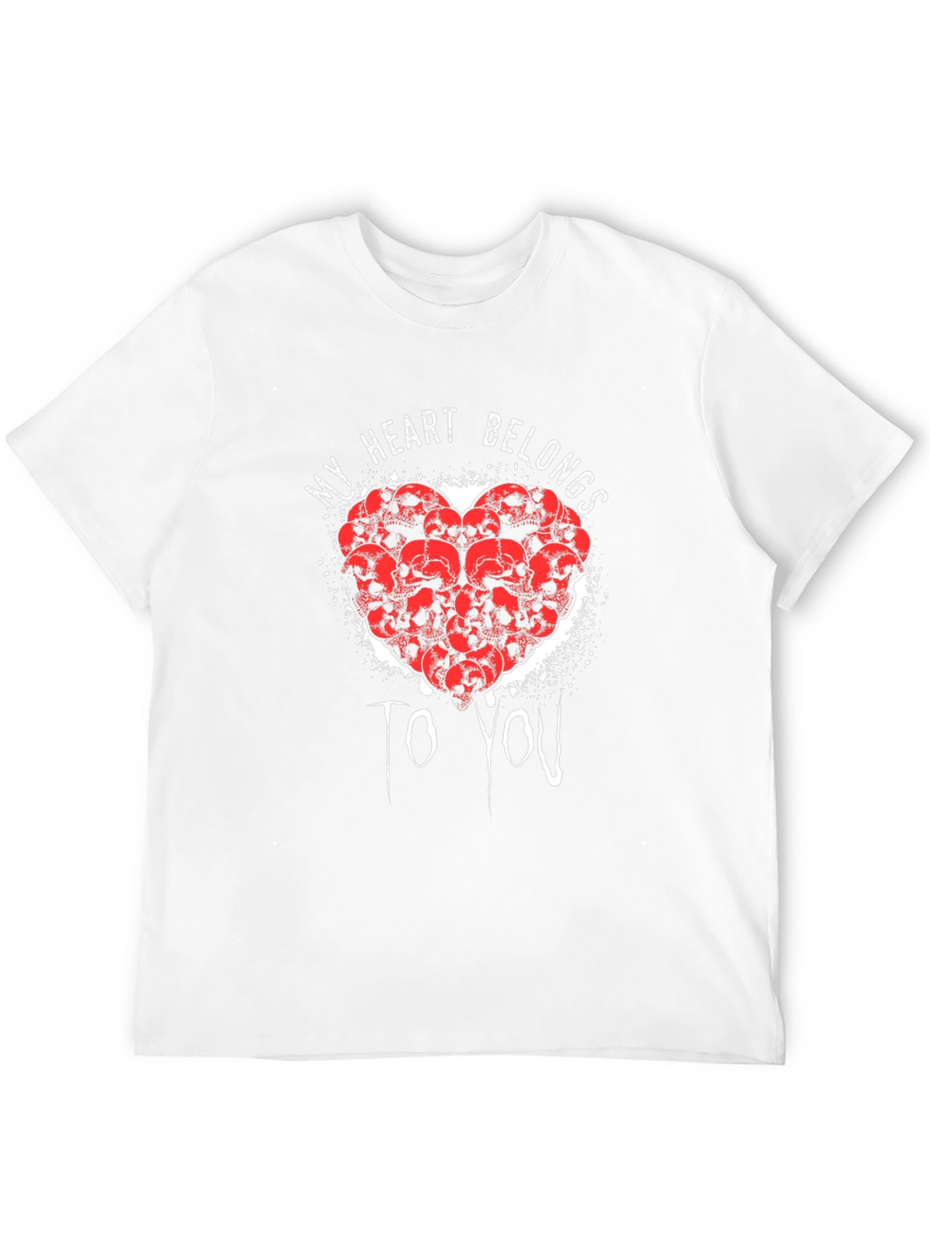 My Heart Belongs To You Skull Heart Graphic Tee
