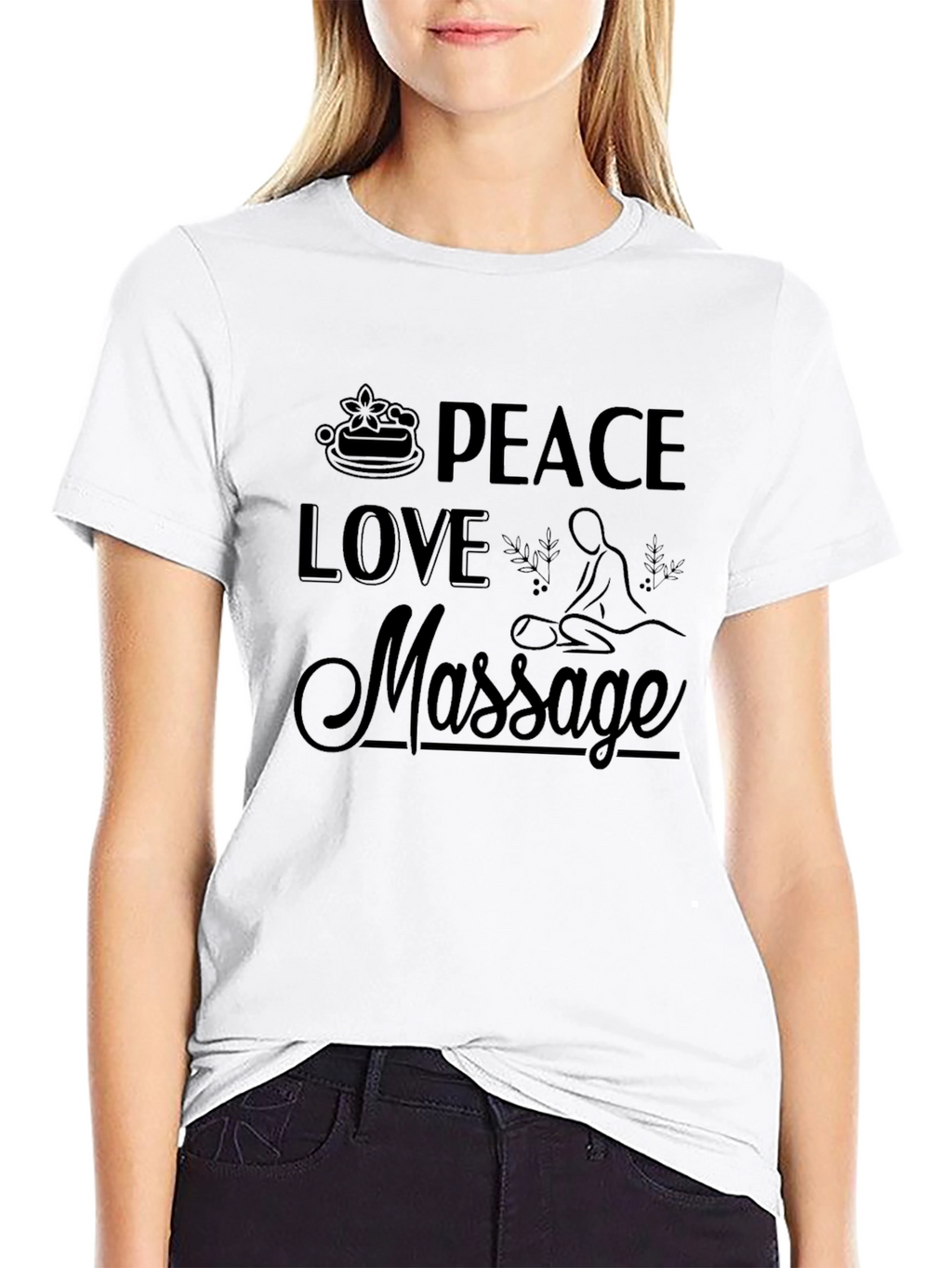 Peace Love Massage Graphic T-Shirt