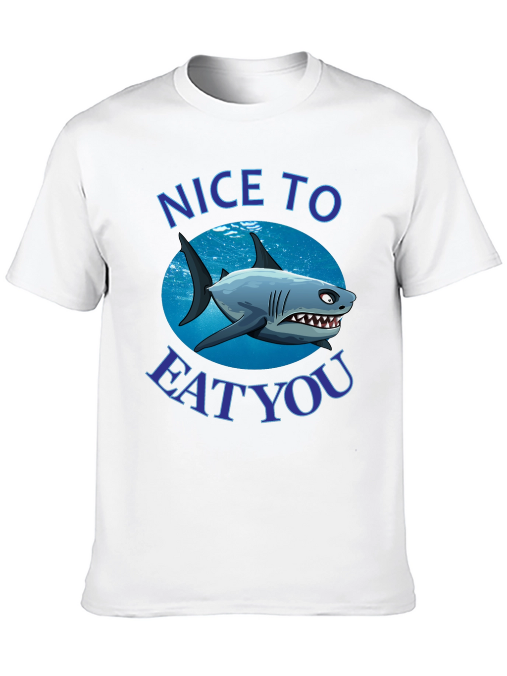 Funny Shark Graphic T-Shirt - Nice to Eat You
