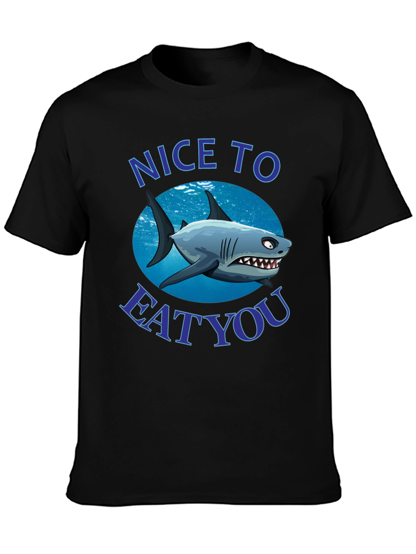 Funny Shark Graphic T-Shirt - Nice to Eat You