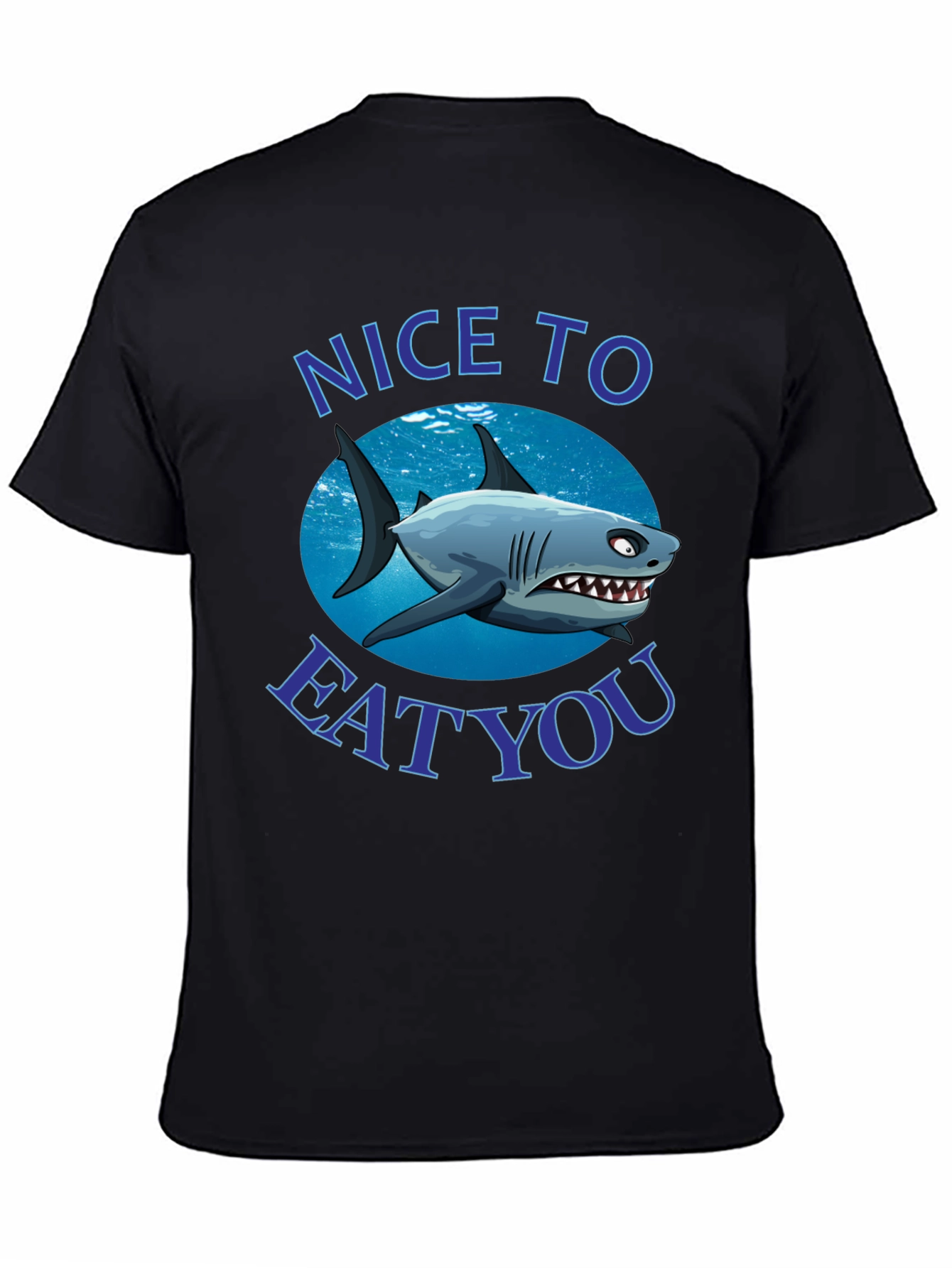 Funny Shark Graphic T-Shirt - Nice to Eat You