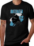 Motivated Superhero Mens Black T-Shirt