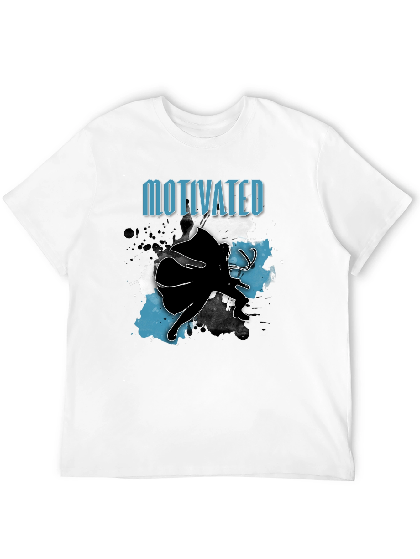 Motivated Superhero Mens Black T-Shirt