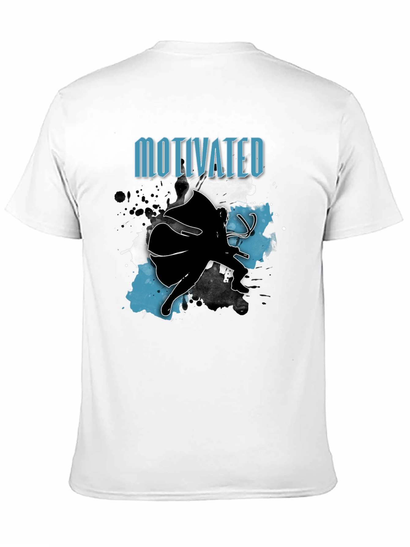 Motivated Superhero Mens Black T-Shirt