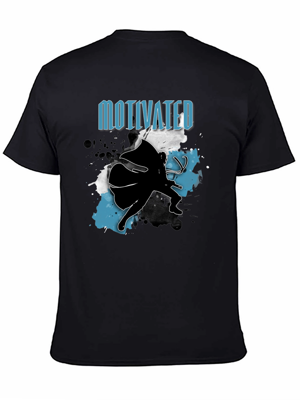 Motivated Superhero Mens Black T-Shirt