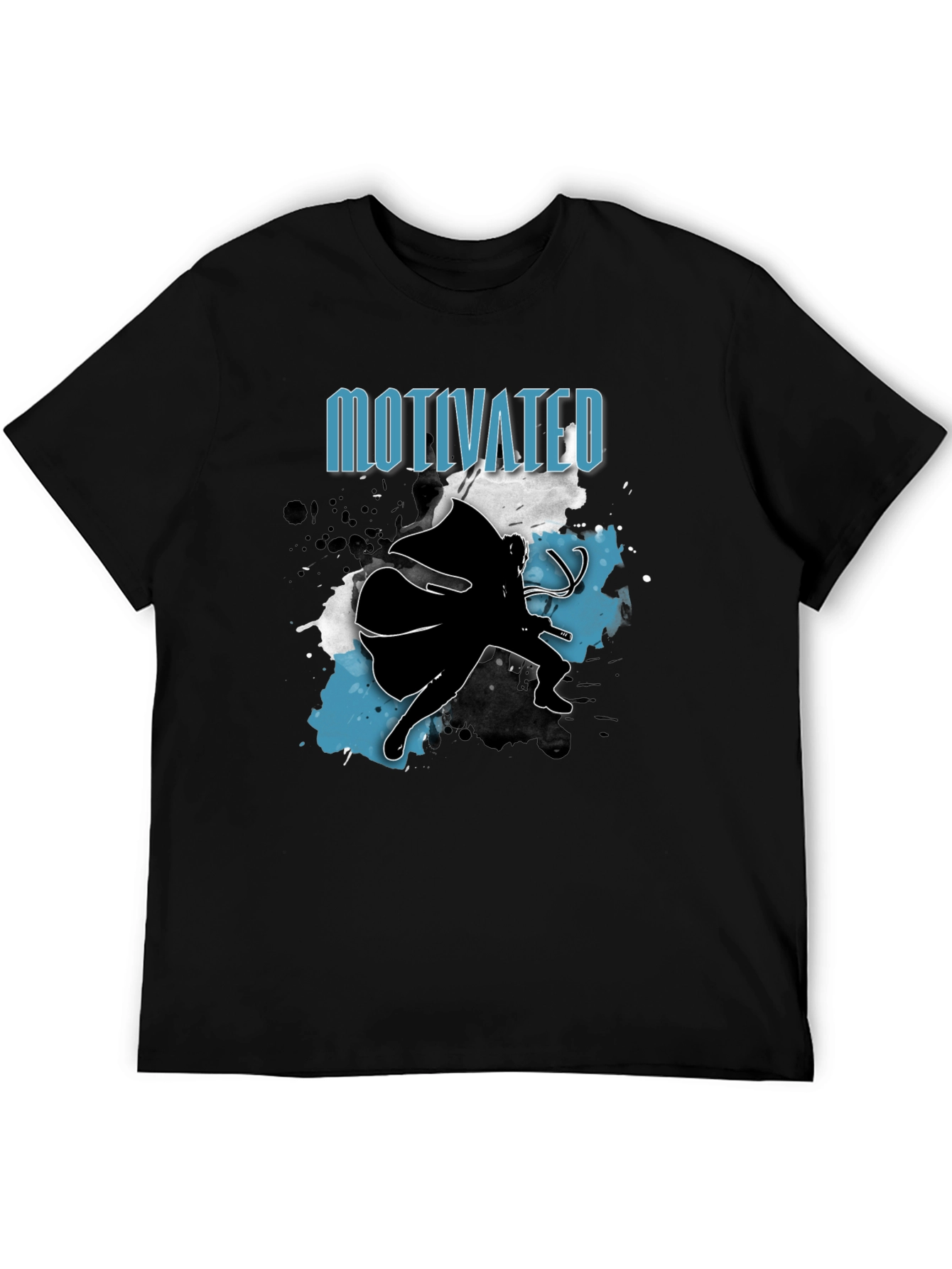 Motivated Superhero Mens Black T-Shirt