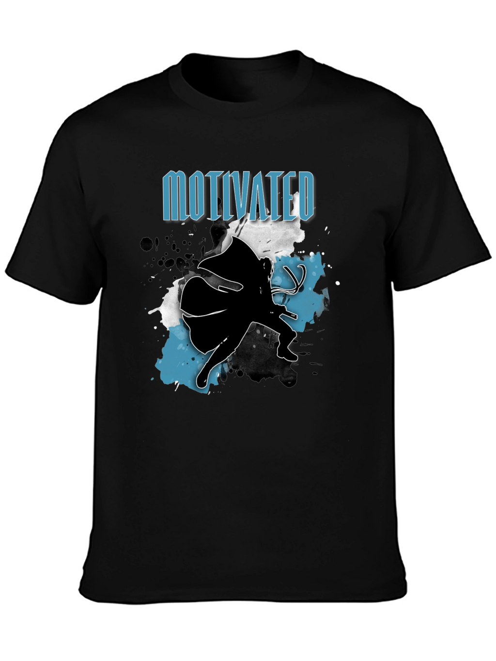 Motivated Superhero Mens Black T-Shirt