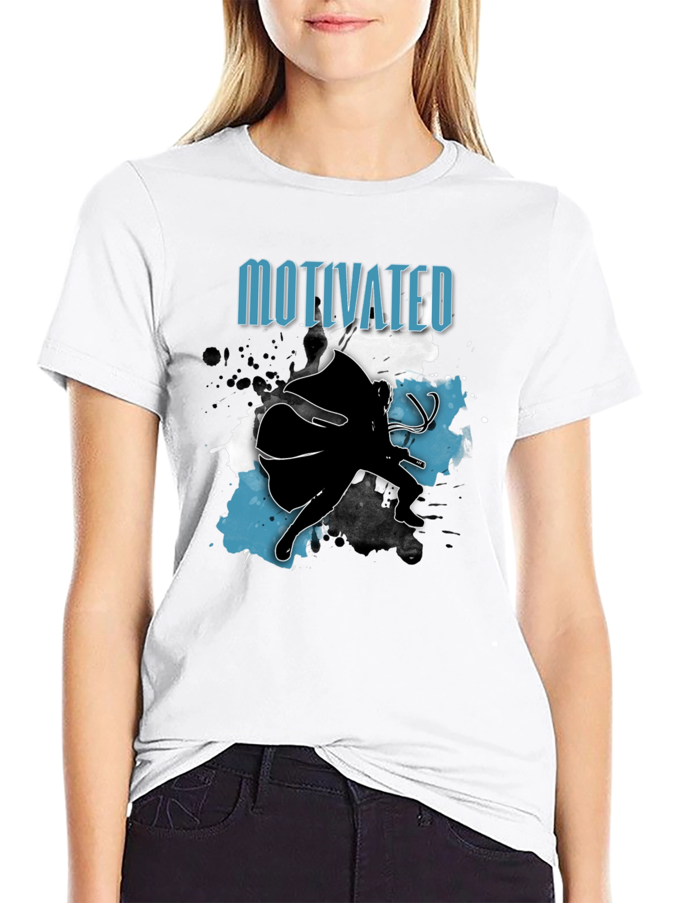 Motivated Superhero Mens Black T-Shirt