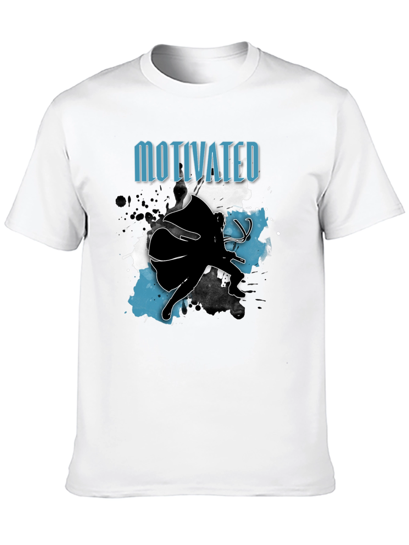 Motivated Superhero Mens Black T-Shirt